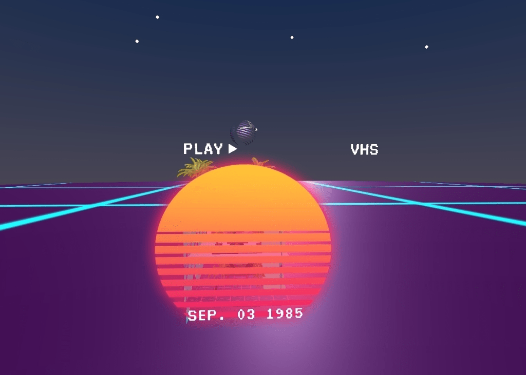 Play VHS stamp, rearview of the art car